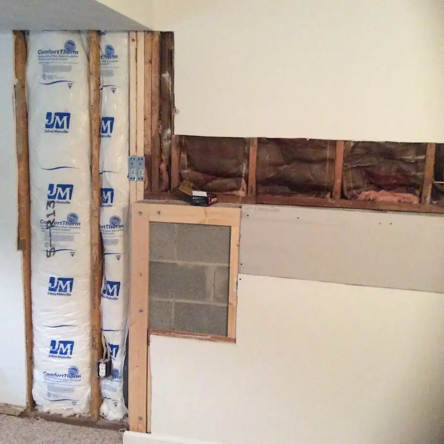Wall insulation replacement during Contents Cleaning & Restoration in Green